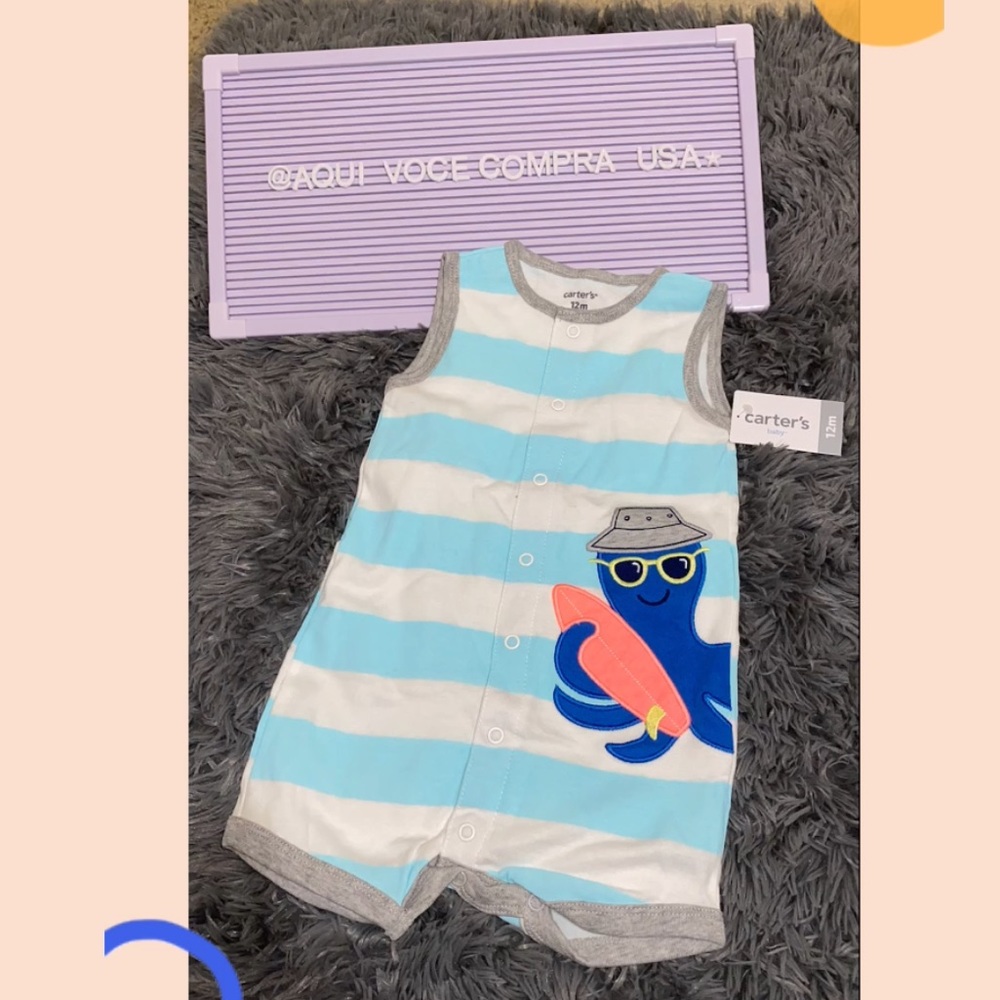 Octopus Snap-Up Romper. NEW, NEVER WORN.